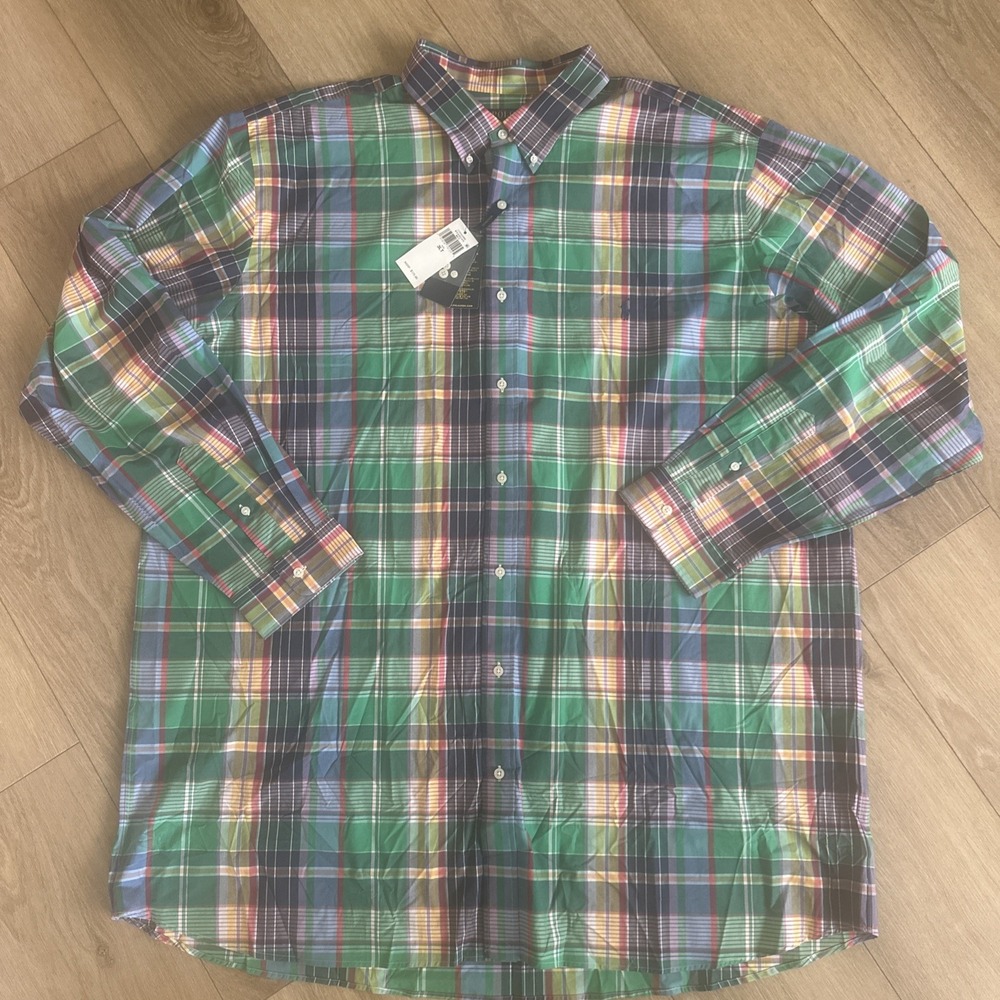 Polo Ralph Lauren Men's Classic Multi Color LS Button Down Shirt Preppy Size 3LT - Picture 2 of 11